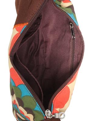 brown,multi-colored canvas sling bag - 10008113 - Standard Image - 3