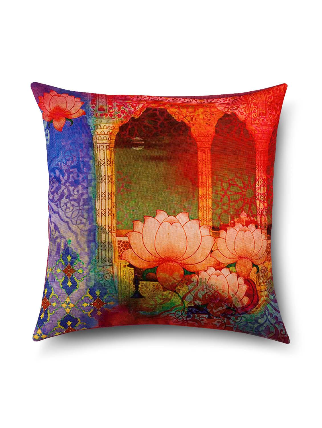 printed cotton cushion cover ( set of 8) - 10014061 - Zoom Image - 9