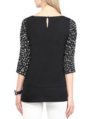 monochrome print layered top - 10023070 - Standard Image - 3
