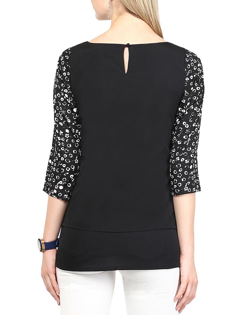 monochrome print layered top - 10023070 - Zoom Image - 3