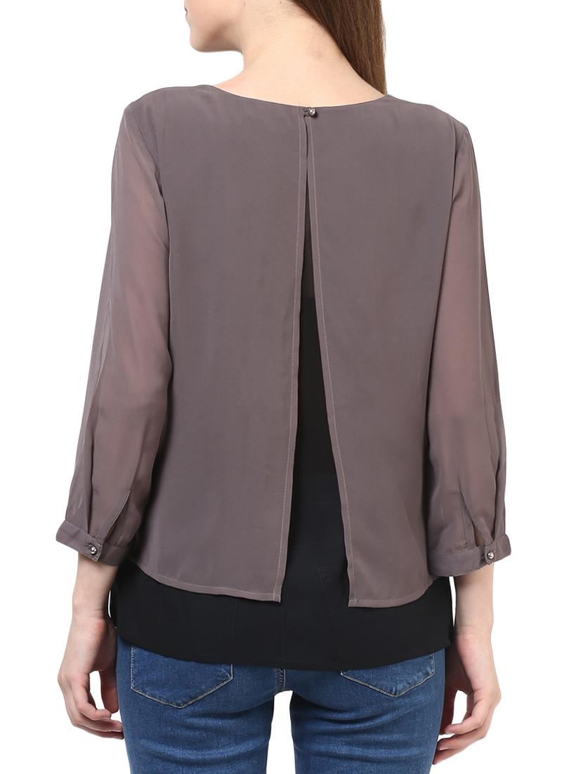 embellished neck layered top - 10023123 - Zoom Image - 3