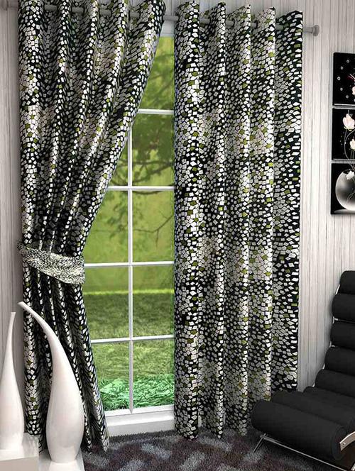 k decor set of 2 beautiful polyester window curtains (wcn-050) - 10033645 - Standard Image - 1