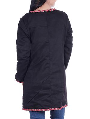 black cotton summer jacket - 10041273 - Standard Image - 3