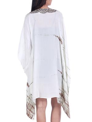 white,brown polyester dress - 10041302 - Standard Image - 3