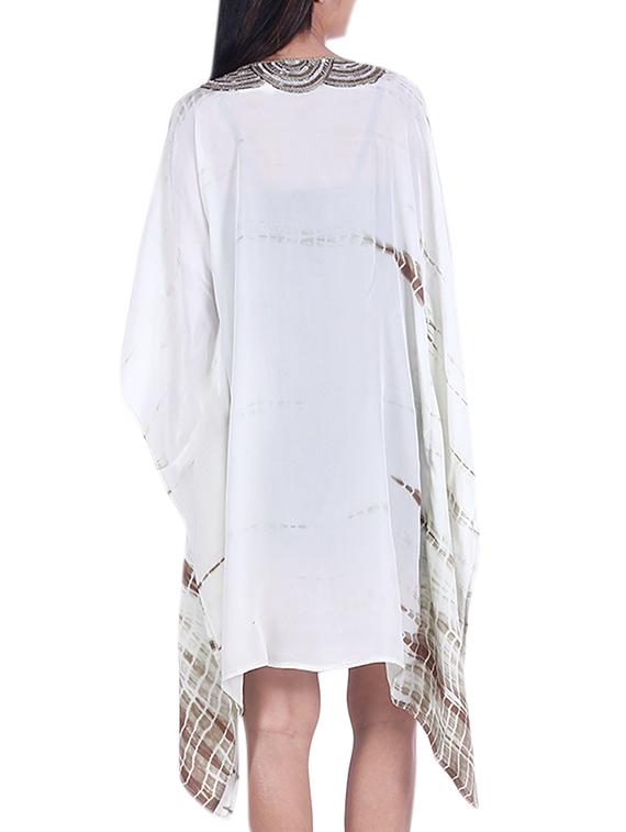white,brown polyester dress - 10041302 - Zoom Image - 3