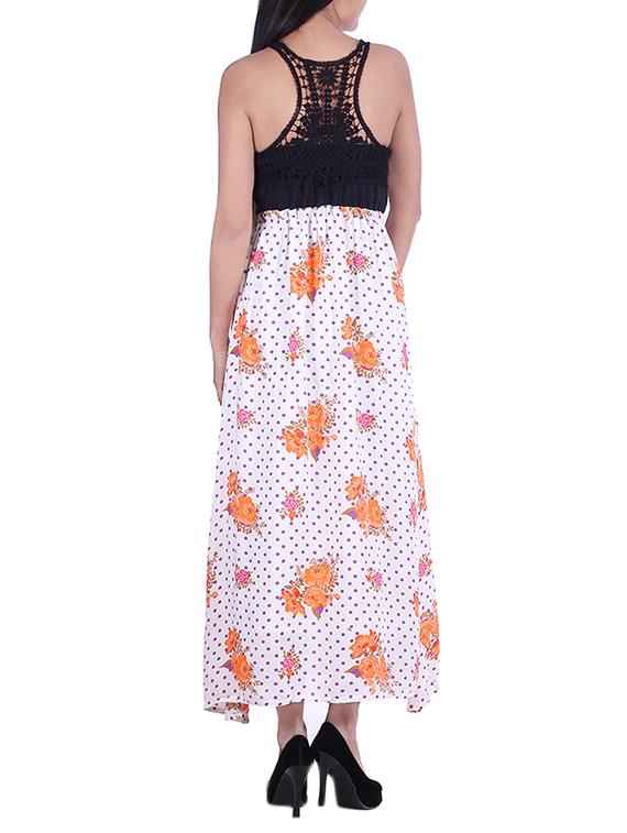 white,black rayon dress - 10041303 - Zoom Image - 3