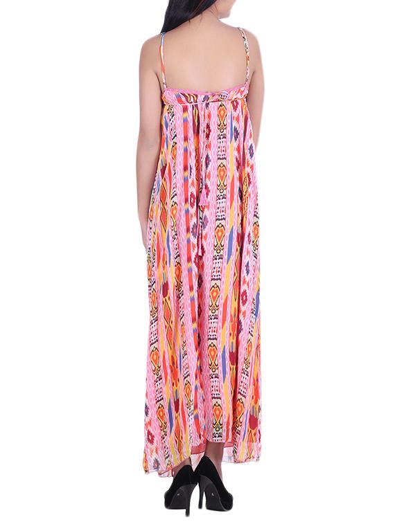 multi color chiffon dress - 10041304 - Zoom Image - 3