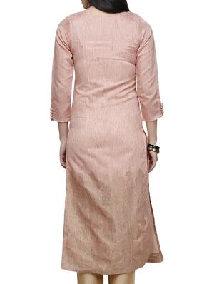 chanderi straight kurta - 10048816 - Standard Image - 3