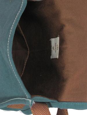 teal blue canvas regular sling bag - 10050749 - Standard Image - 3