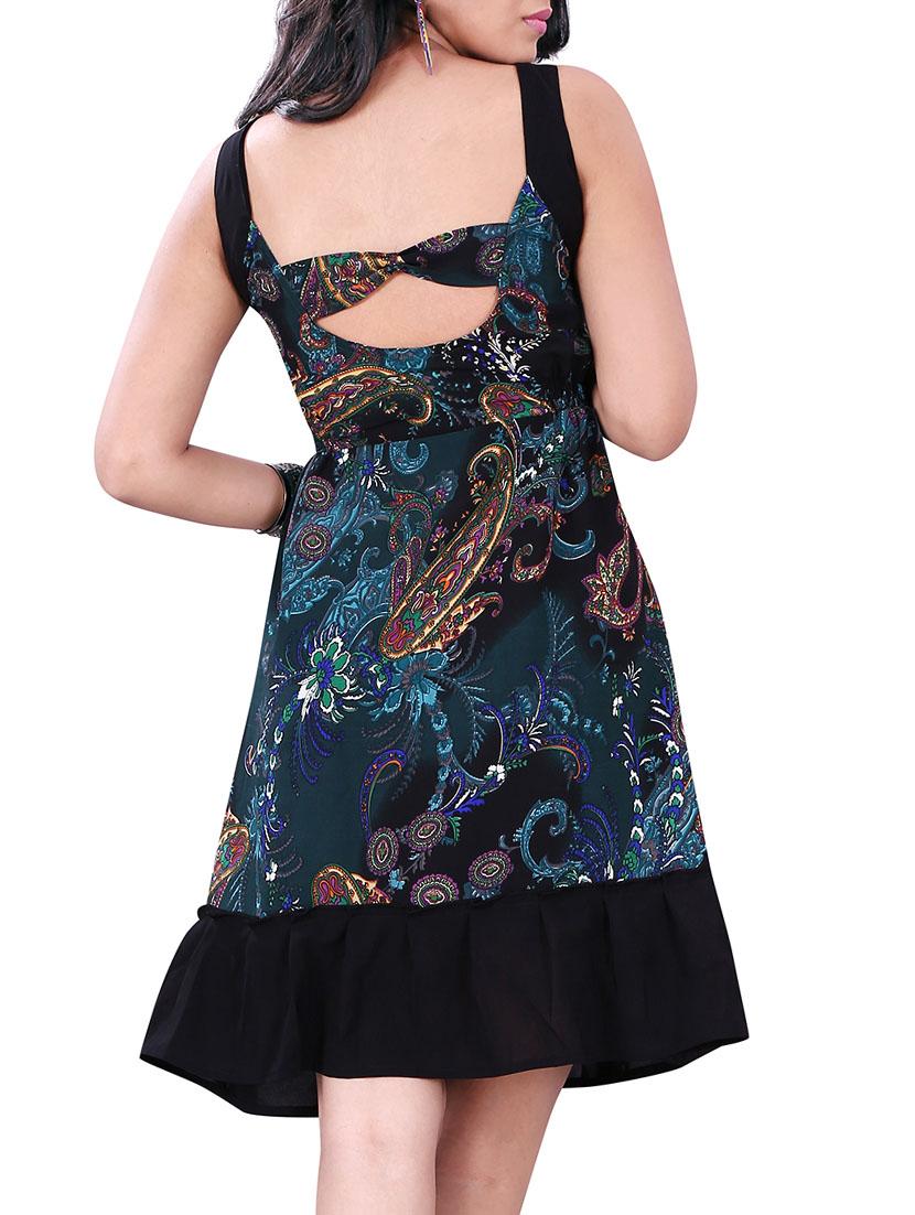 green, black polyester dress - 10062847 - Zoom Image - 3