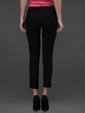 black cotton lycra trouser - 1008621 - Standard Image - 3
