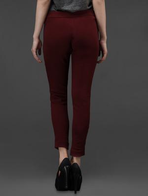wine cotton knitted jegging - 1008688 - Standard Image - 3