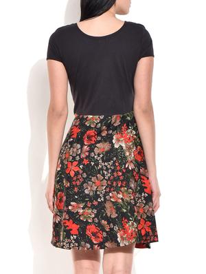 black poly crepe dress - 10123155 - Standard Image - 3