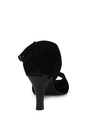 black suede ankle closed back sandal - 10124212 - Standard Image - 3