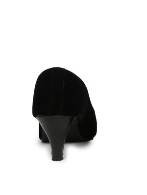 black suede slip on pumps - 10124246 - Standard Image - 3