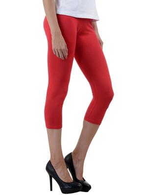 red,black lycra capris - 10156285 - Standard Image - 3