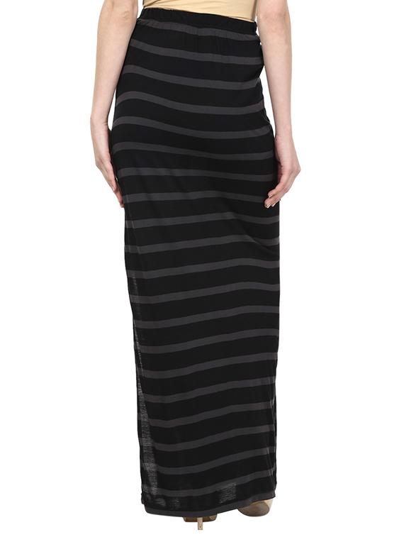 Striped side slit skirt - 10164980 - Zoom Image - 3