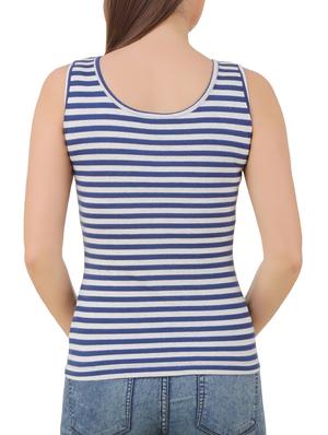 blue cotton blend top - 10193751 - Standard Image - 3
