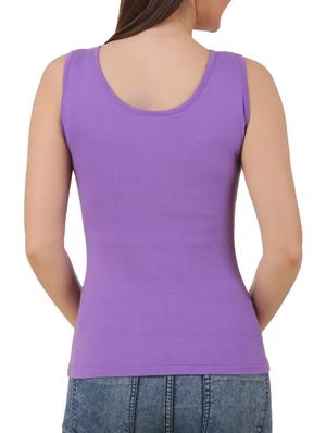 purple cotton blend top - 10193780 - Standard Image - 3