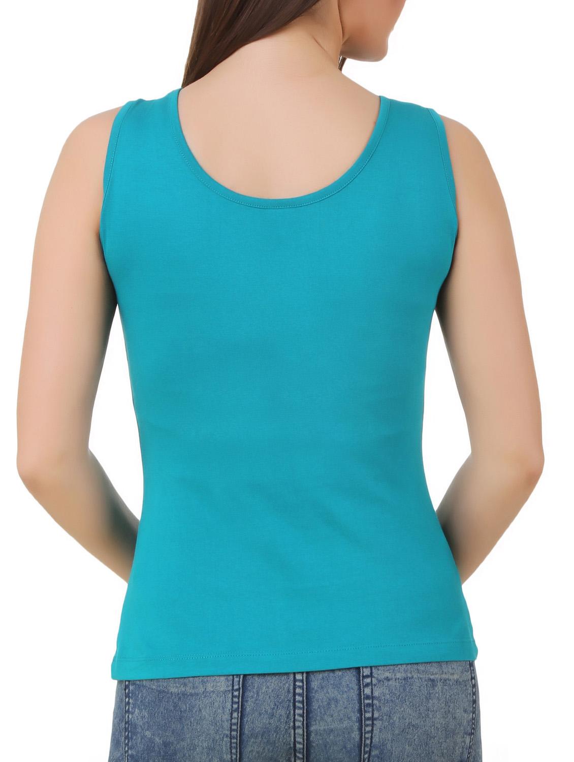 solid blue tank top - 10193792 - Zoom Image - 3