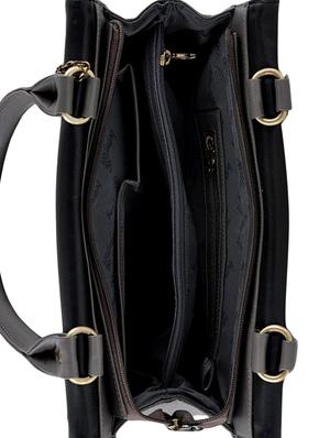 black leatherette handbag - 10237224 - Standard Image - 3