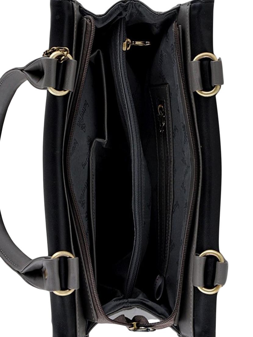 black leatherette handbag - 10237224 - Zoom Image - 3