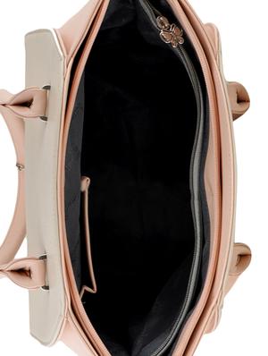 cream leatherette (pu) regular handbag - 10237233 - Standard Image - 3