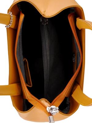 yellow leatherette handbag - 10237250 - Standard Image - 3