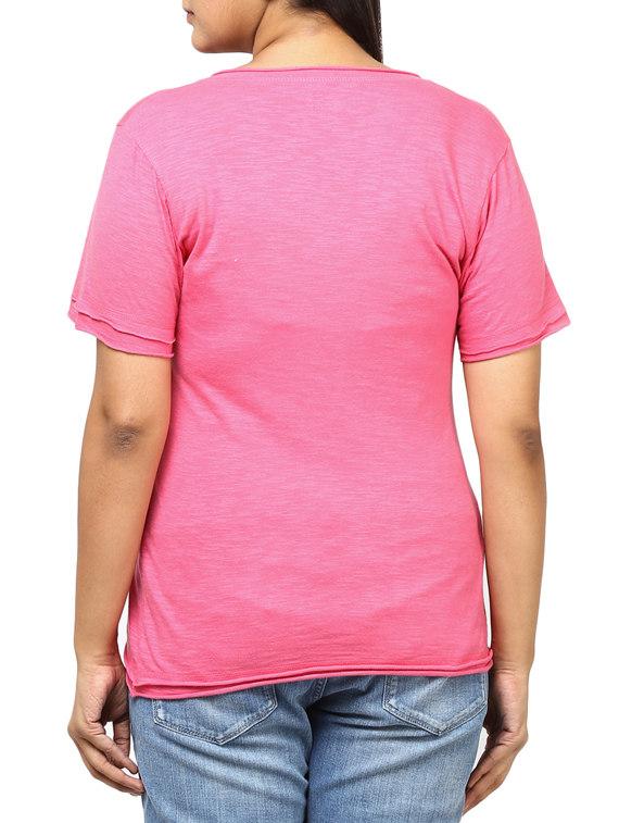 pink cotton plus top - 10243418 - Zoom Image - 3