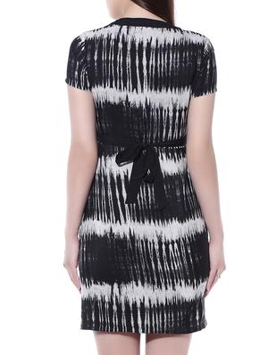 black poly crepe dress - 10257531 - Standard Image - 3
