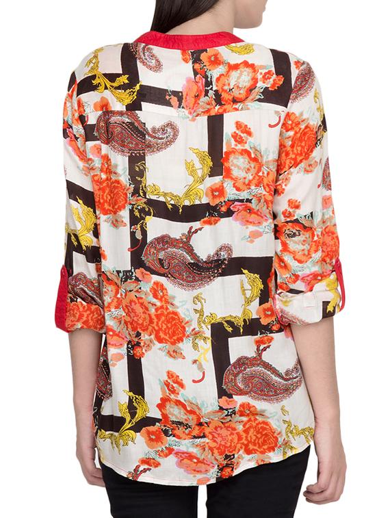 multicolor polyester blend shirt - 1026203 - Zoom Image - 3
