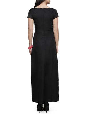 boat neckline maxi dress - 10277402 - Standard Image - 3