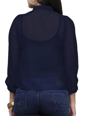 key hole neck layered top - 10277411 - Standard Image - 3