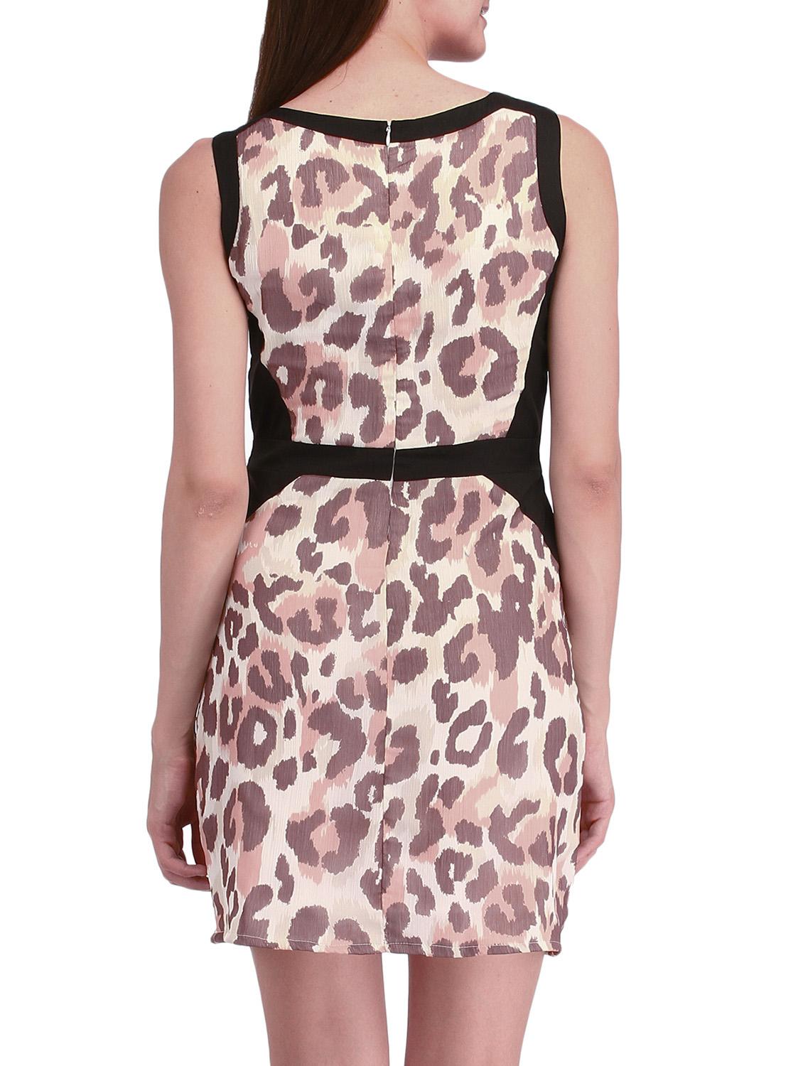 brown crepe a-line dress - 10282669 - Zoom Image - 3