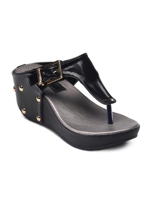 bruno manetti women's black wedges - 10288315 - Standard Image - 1