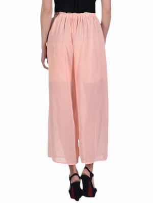 peach nylon palazzos - 10288544 - Standard Image - 3