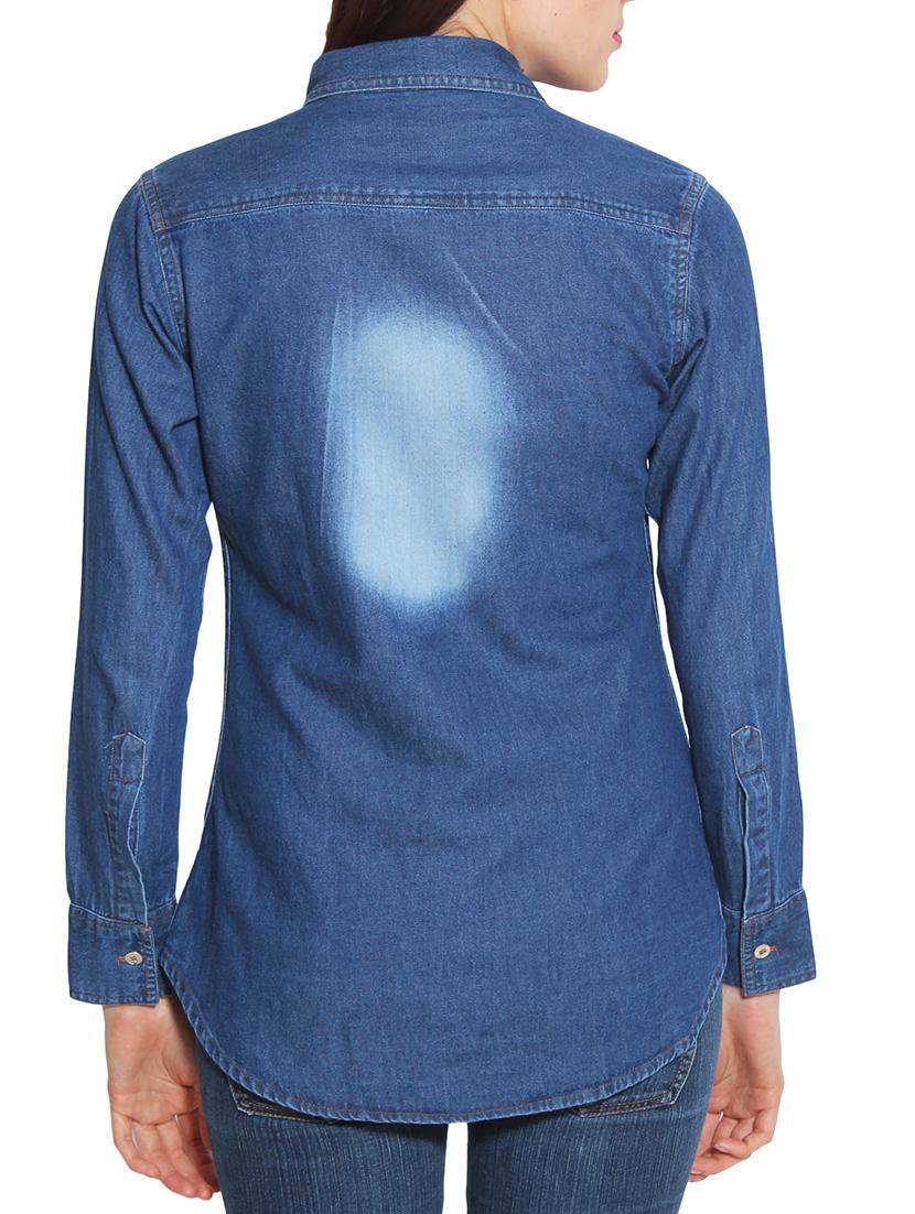 dark blue denim shirt - 10288857 - Zoom Image - 3