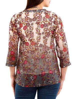 charcoal poly cotton top - 10292639 - Standard Image - 3
