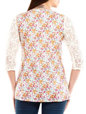 multi colored viscose top - 10292694 - Standard Image - 3