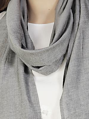 grey viscose scarf - 10296327 - Standard Image - 3