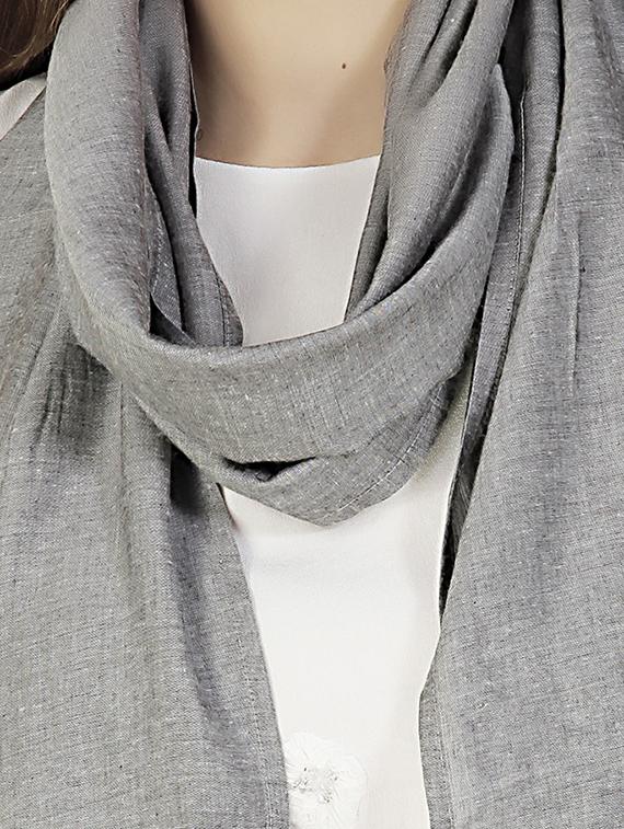 grey viscose scarf - 10296327 - Zoom Image - 3
