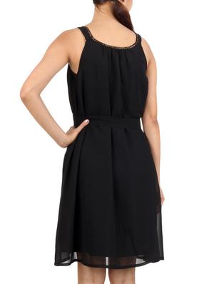 tie knot embellished a-line dress - 10296515 - Standard Image - 3