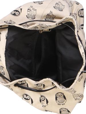 cream canvas backpack - 10317327 - Standard Image - 3