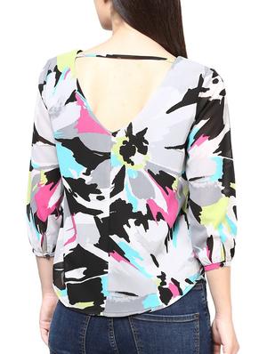 multicolored georgette top - 10328096 - Standard Image - 3