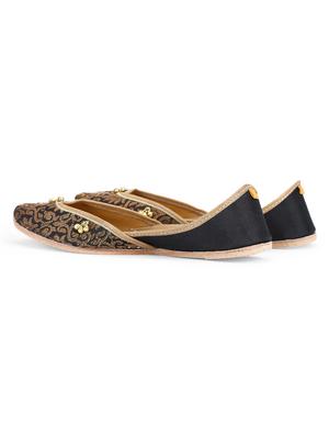 black leather handcrafted mojaris - 10344696 - Standard Image - 3