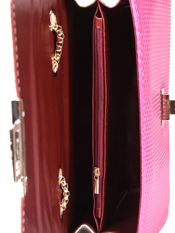 white & pink textured leatherette color block sling bag - 10346336 - Zoom Image - 3