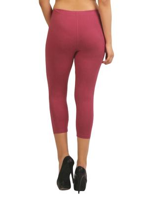 pink cotton capri leggings capris - 10346427 - Standard Image - 3
