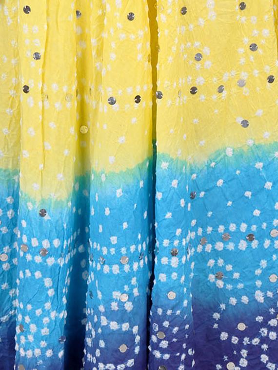 cotton embellished bandhej printed long skirt - 1034735 - Zoom Image - 3