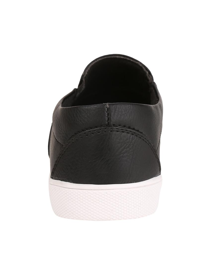 black synthetic slip on shoes - 10355686 - Zoom Image - 3
