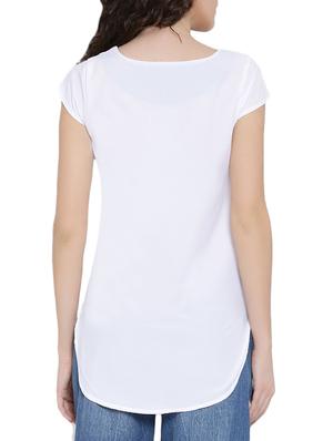 white poly crepe top - 10358520 - Standard Image - 3